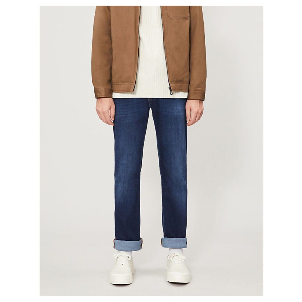 Faded regular-fit straight jeans