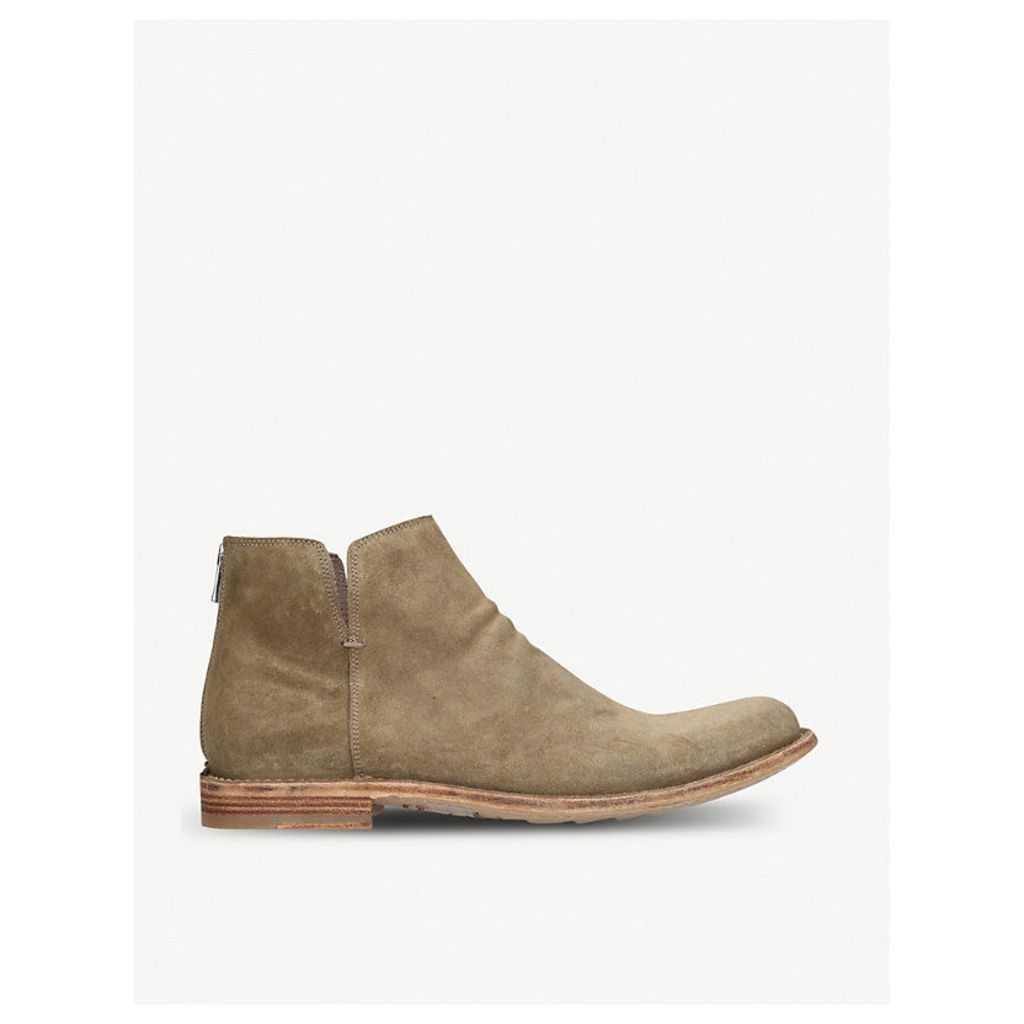 Ideal back zip suede boots