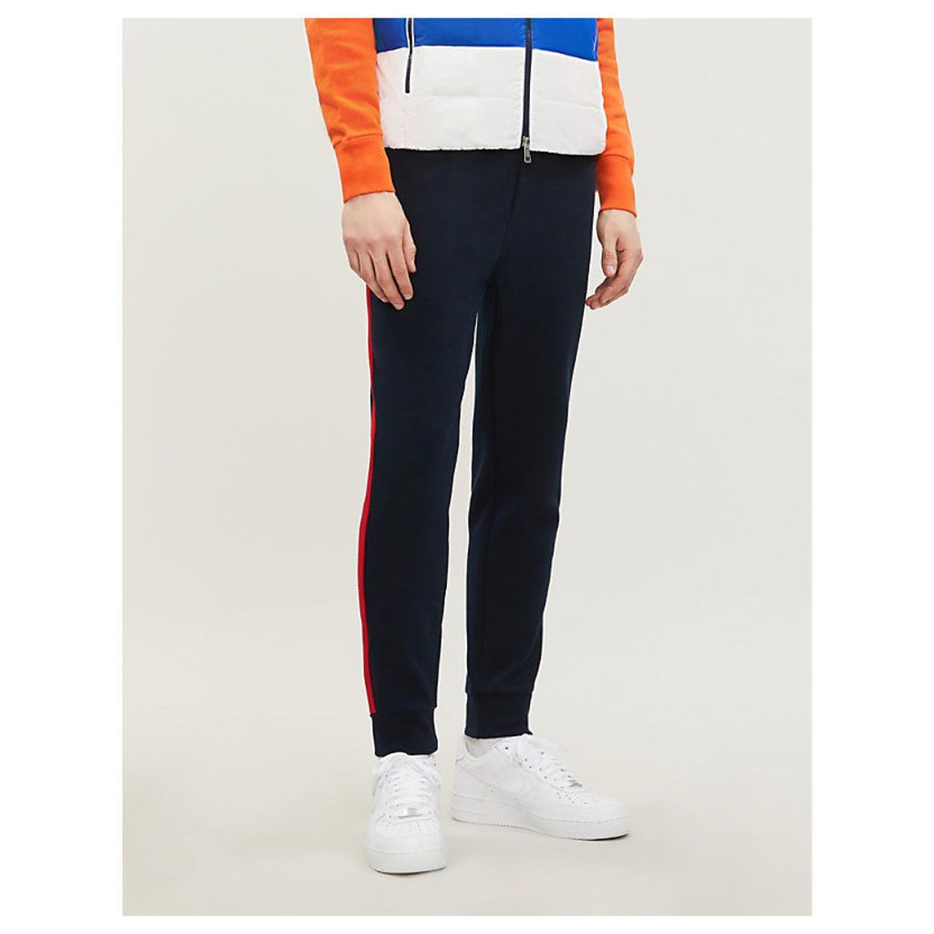 Side-stripe jersey jogging bottoms