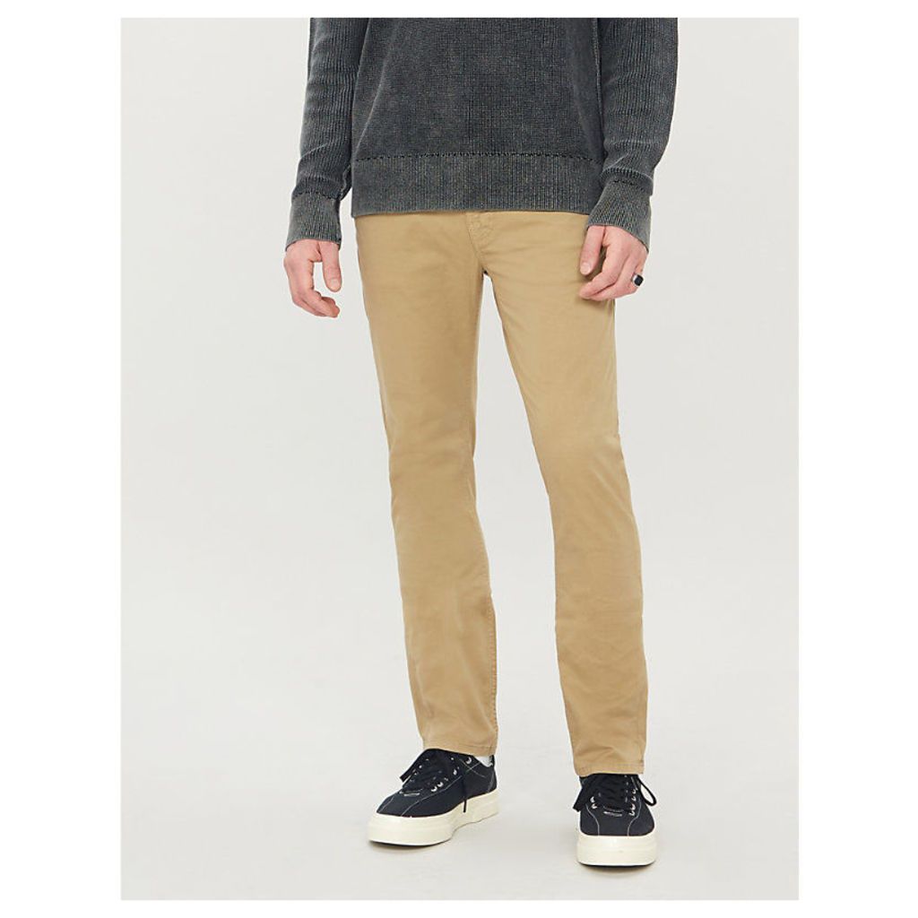 Slim Adam slim-fit tapered stretch organic-cotton trousers