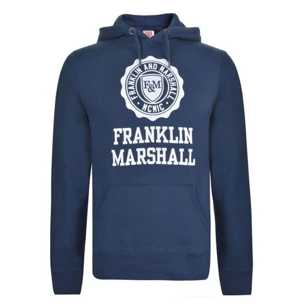 FRANKLIN AND MARSHALL Logo Hooded Sweatshirt