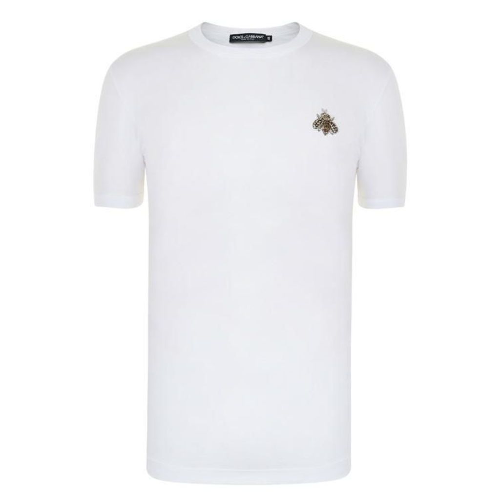DOLCE AND GABBANA Bee Encrusted T Shirt