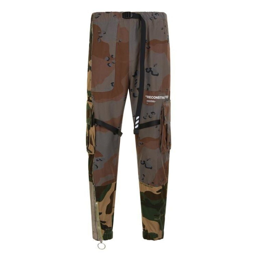 Off White Camouflage Cargo Trousers
