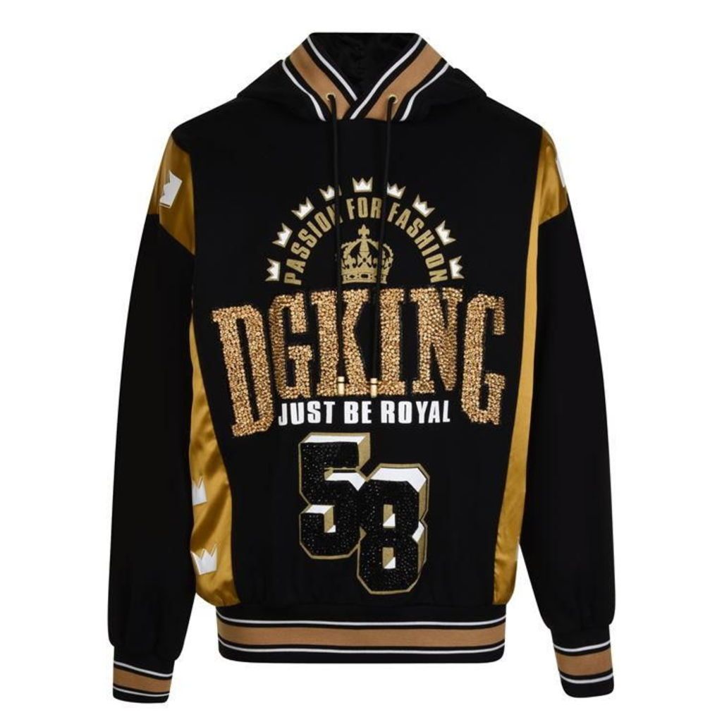 Dolce and Gabbana Dg King Logo Hooded Sweatshirt