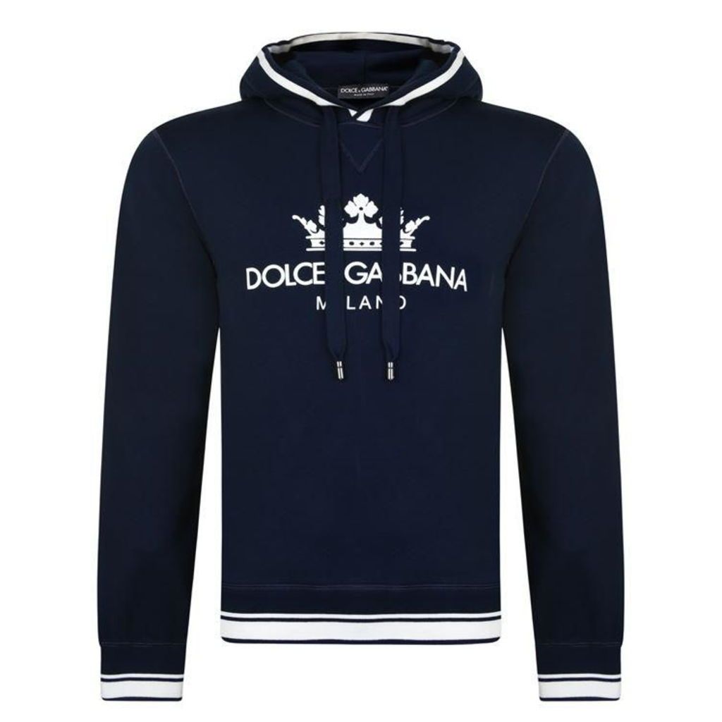 Dolce and Gabbana Milano Logo Hooded Sweatshirt
