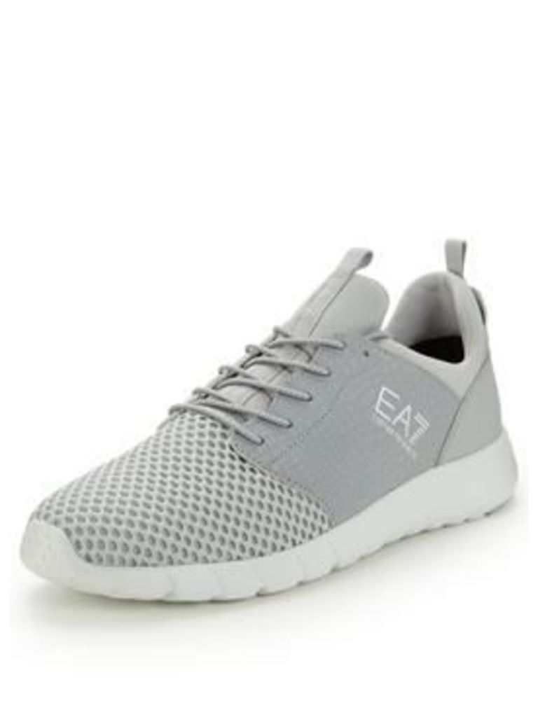 Emporio Armani Ea7 Ea7 New Racer Mesh Trainer - Silver