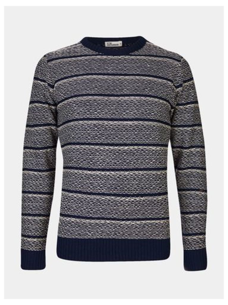 Mens Another Influence Navy Knit Jumper*, Blue