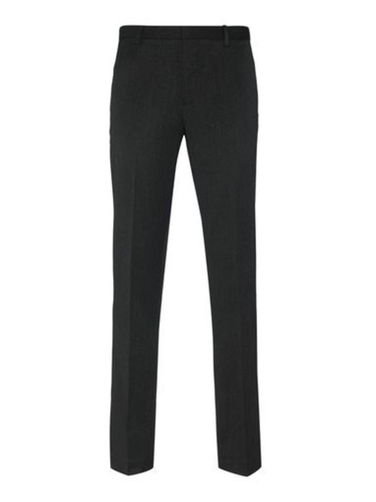 Mens Tailored Fit Charcoal Trousers, MID GREY