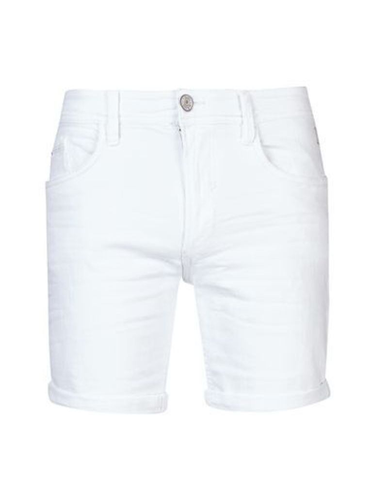 Mens Blend White Denim Shorts*, White