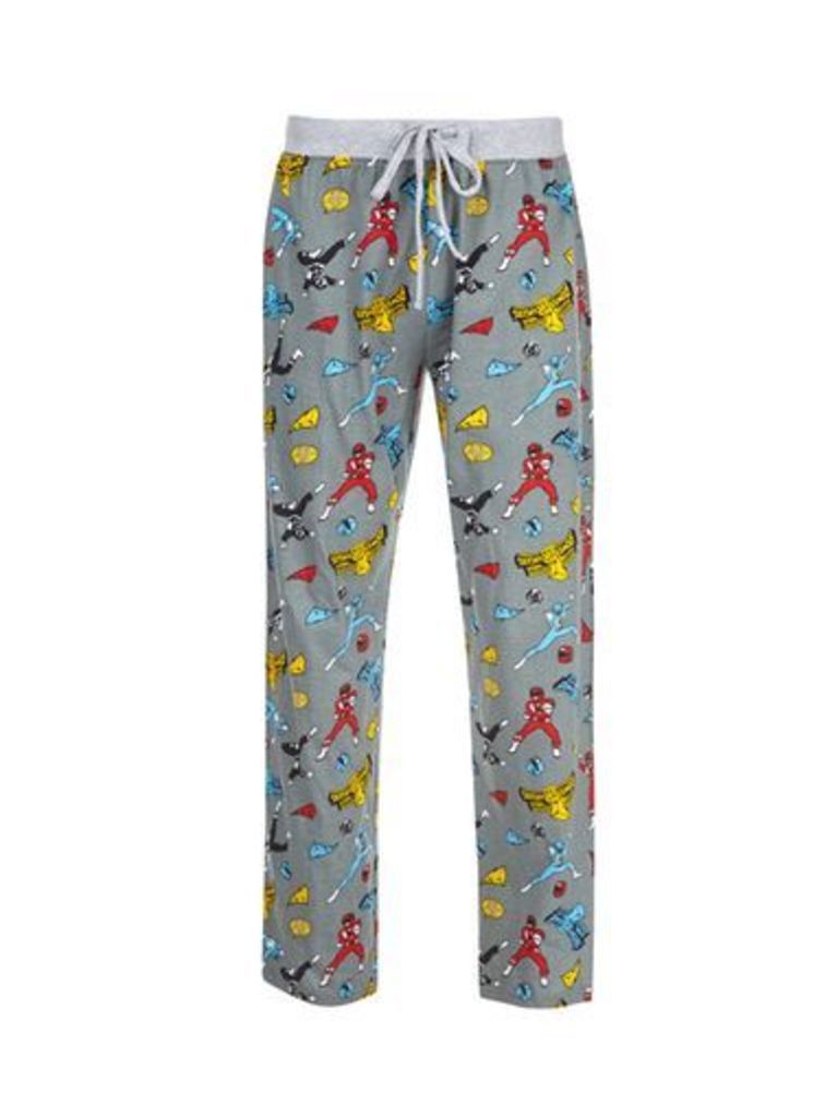 Mens Grey Power Ranger Print Pyjamas, Grey