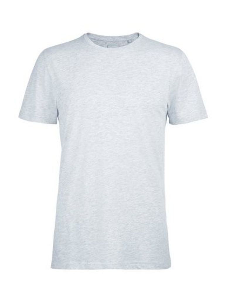 Mens Grey Crew Neck T-Shirt, Grey