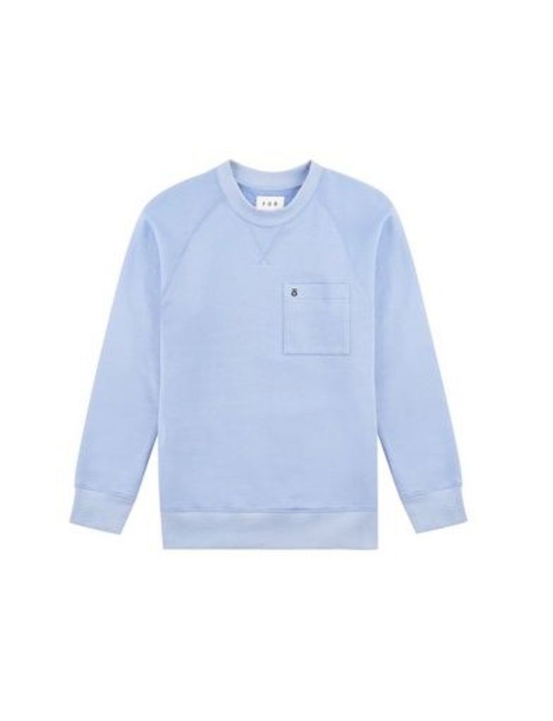 Mens Fōr Evert Blue Printed Sweatshirt*, Blue