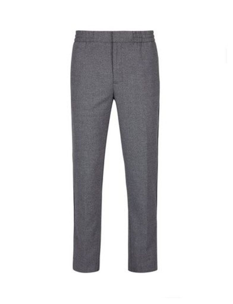 Mens Charcoal Slim Fit Piping Trousers, CHARCOAL