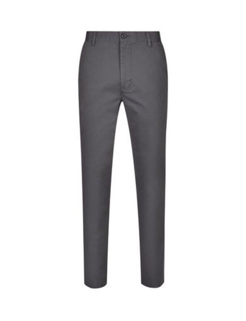Mens Charcoal Super Skinny Fit Stretch Chinos, CHARCOAL
