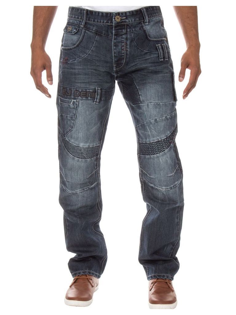 Mens Straight Regular Fit Darkwash Jeans