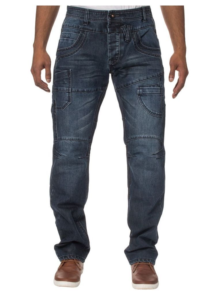 Mens Regular Straight Fit Darkwash Jeans