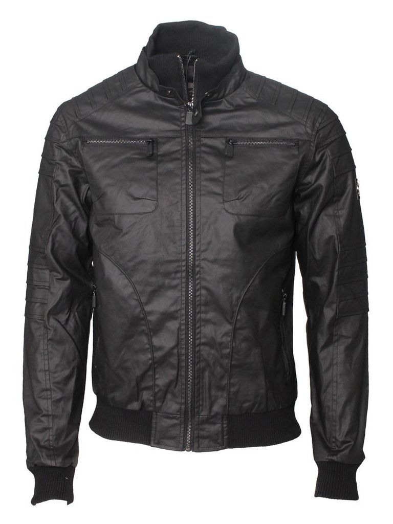 Mens Jacket With Pockets , Zip & Stitching  Detail Hawthorn Black