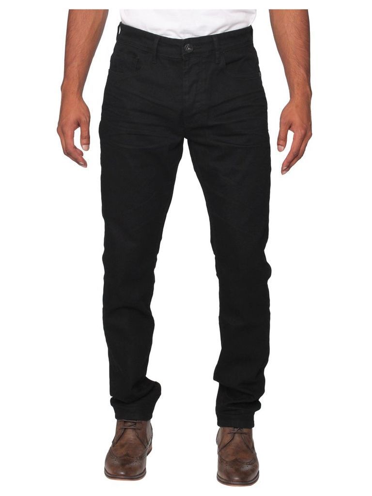 Mens Stretch Tapered Fit Black Jeans