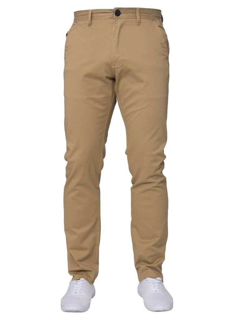 Mens Tapered Fit Chinos Stone