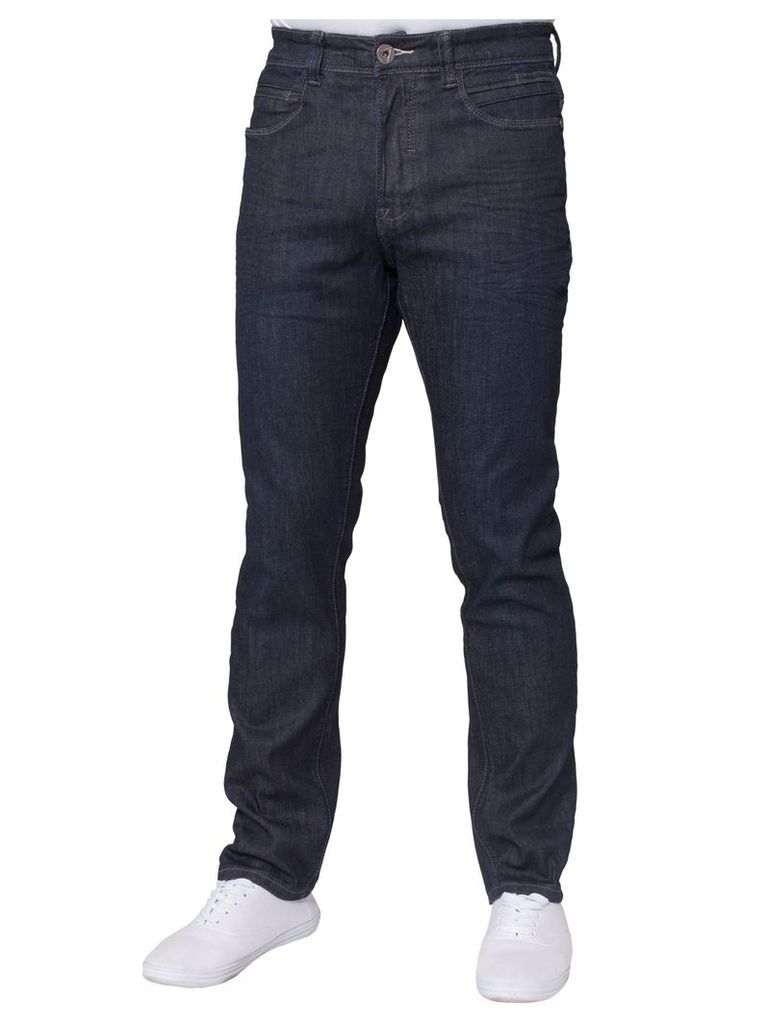 Mens Stretch Tapered Fit Jeans Dark Wash