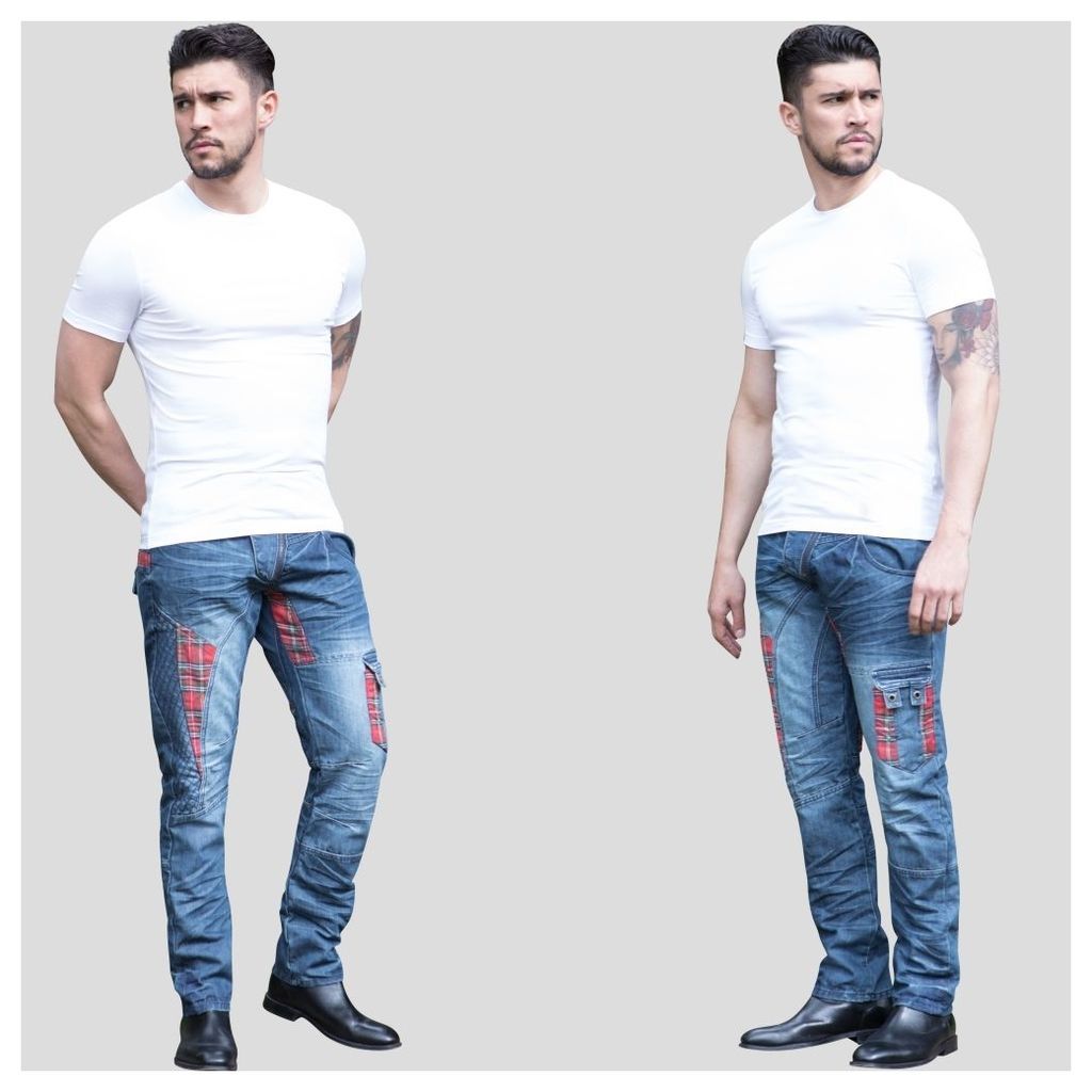 ETO Jeans Mens Tapered Fit Jeans EM607 MSW 42" Long Leg Waist Size: 42