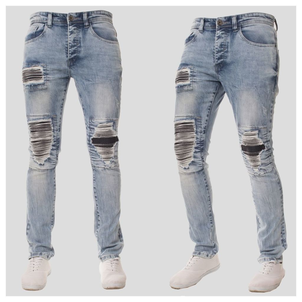 ETO Jeans Mens Stretch Slim Fit Jeans 42" Long Leg Waist Size: 42", In