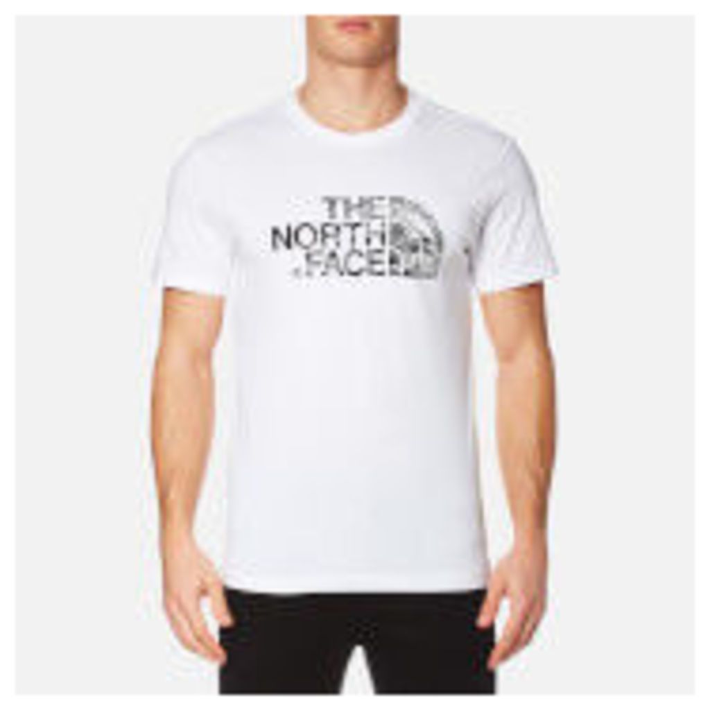 The North Face Men's Woodcut Dome T-Shirt - White/TNF Black - XXL - White