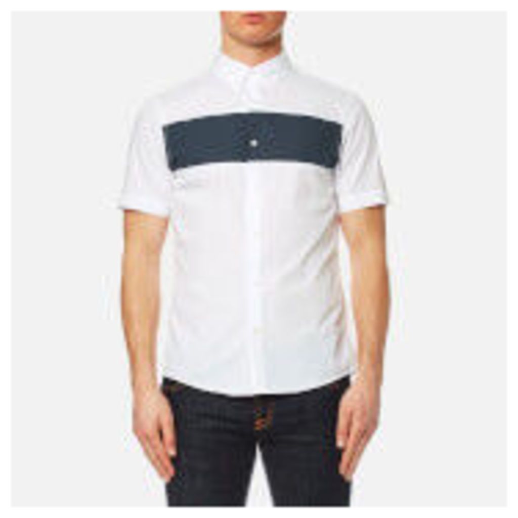 Michael Kors Men's Short Sleeve Colour Block Shirt - White - XL - White