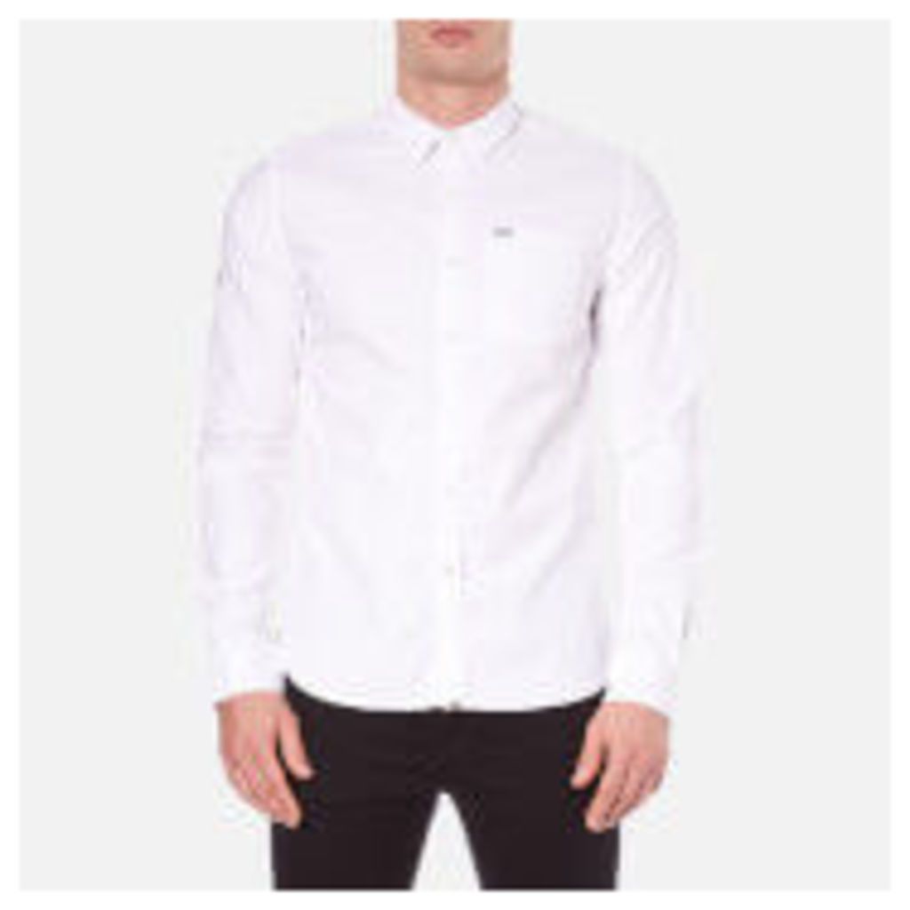 Superdry Men's Academy Oxford Long Sleeve Shirt - Optic White - L