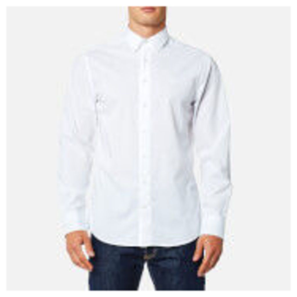GANT Men's Tech Prep Chambray Solid Shirt - White - L - White