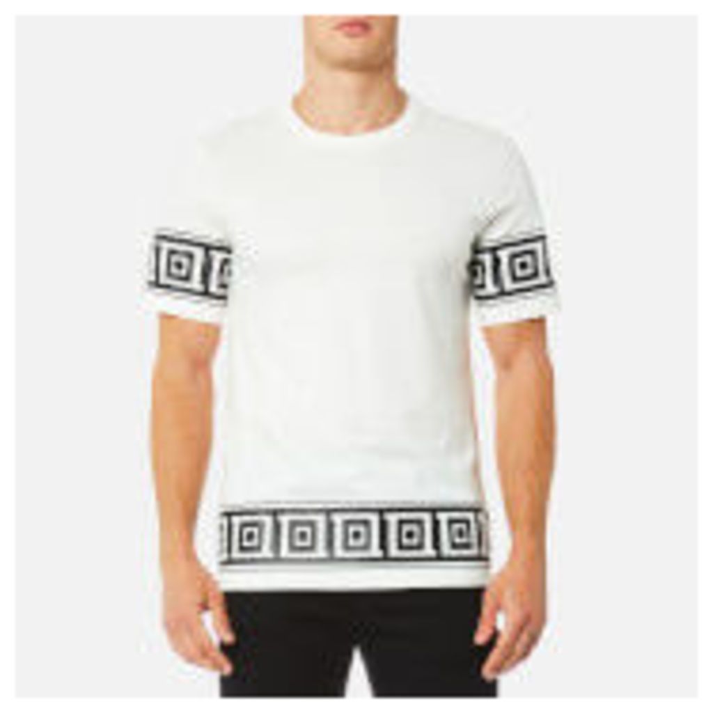 Versace Collection Men's Sleeve Detail T-Shirt - Bianco+Stampa