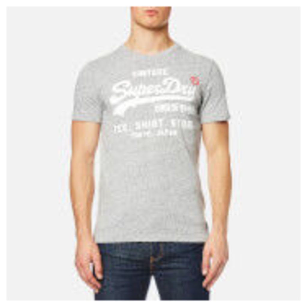 Superdry Men's Shirt Shop T-Shirt - Pebble Grey Grit - M - Grey