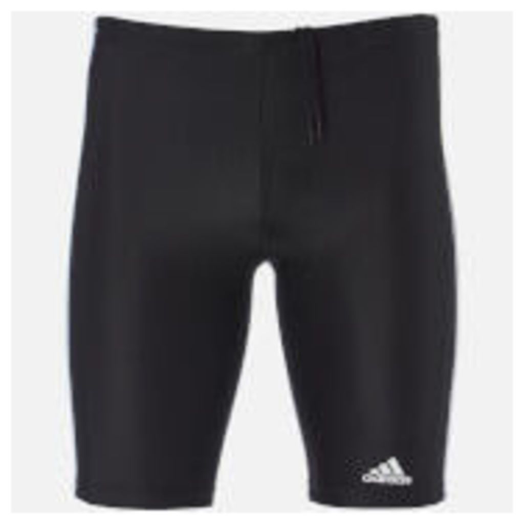 adidas Swim Men's Essential 3 Stripe Long Length Boxers - Black
