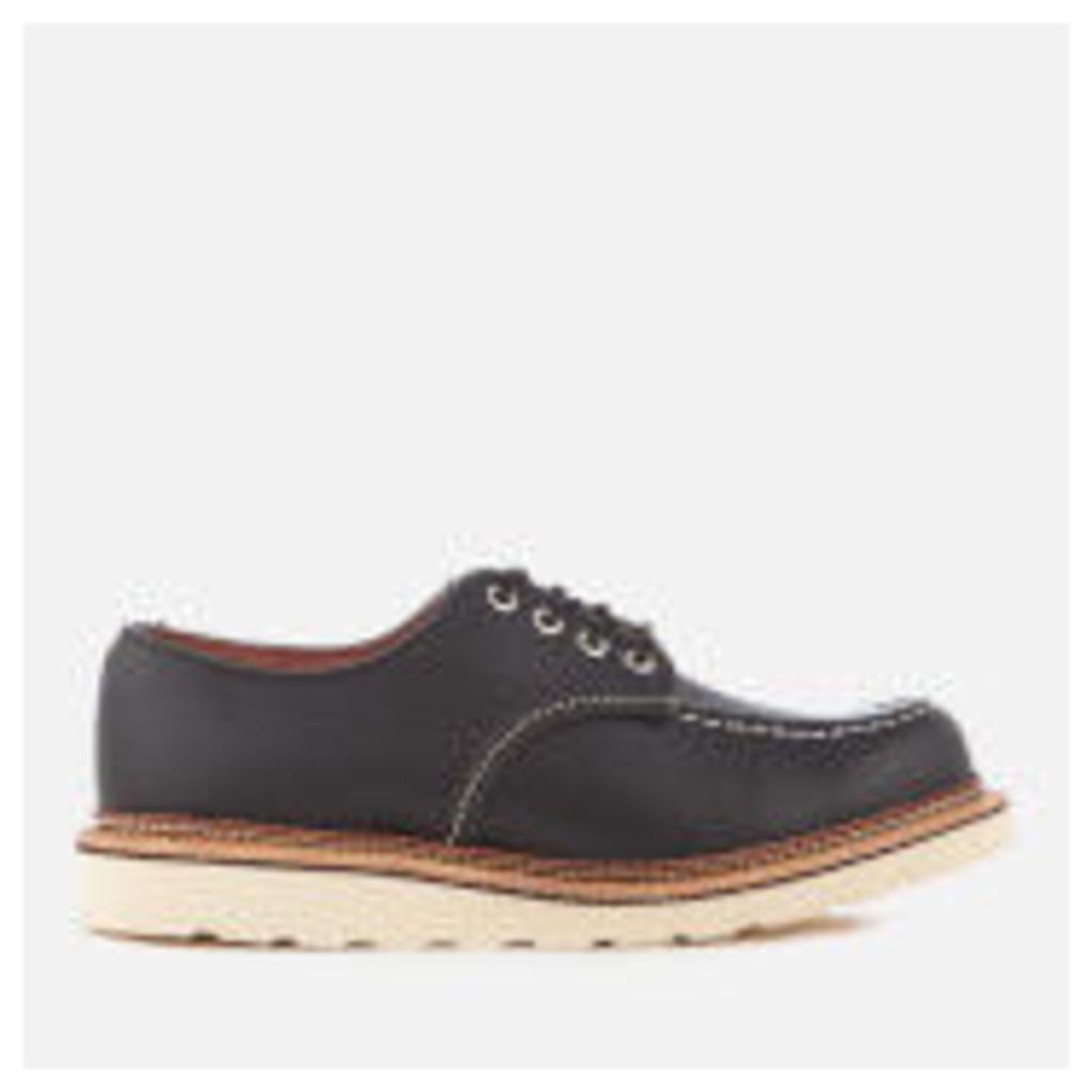 Red Wing Men's Classic Moc Toe Leather Oxford Shoes - Black Chrome