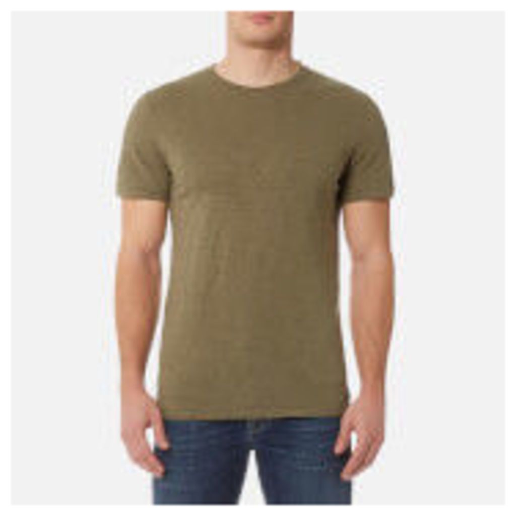7 For All Mankind Men's Basic T-Shirt - Army - XXL - Green