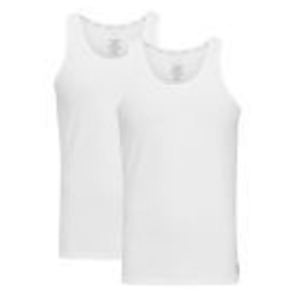 Calvin Klein Men's 2 Pack Tank Vest - White - S - White
