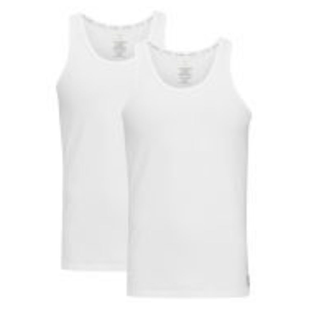 Calvin Klein Men's 2 Pack Tank Vest - White - L - White