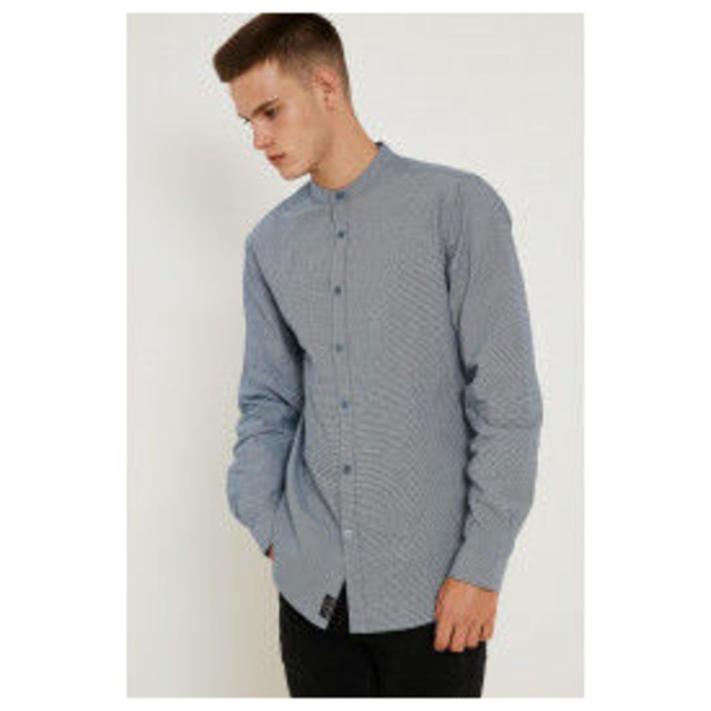 Threadbare Clark Long Sleeve Shirt  - Blue