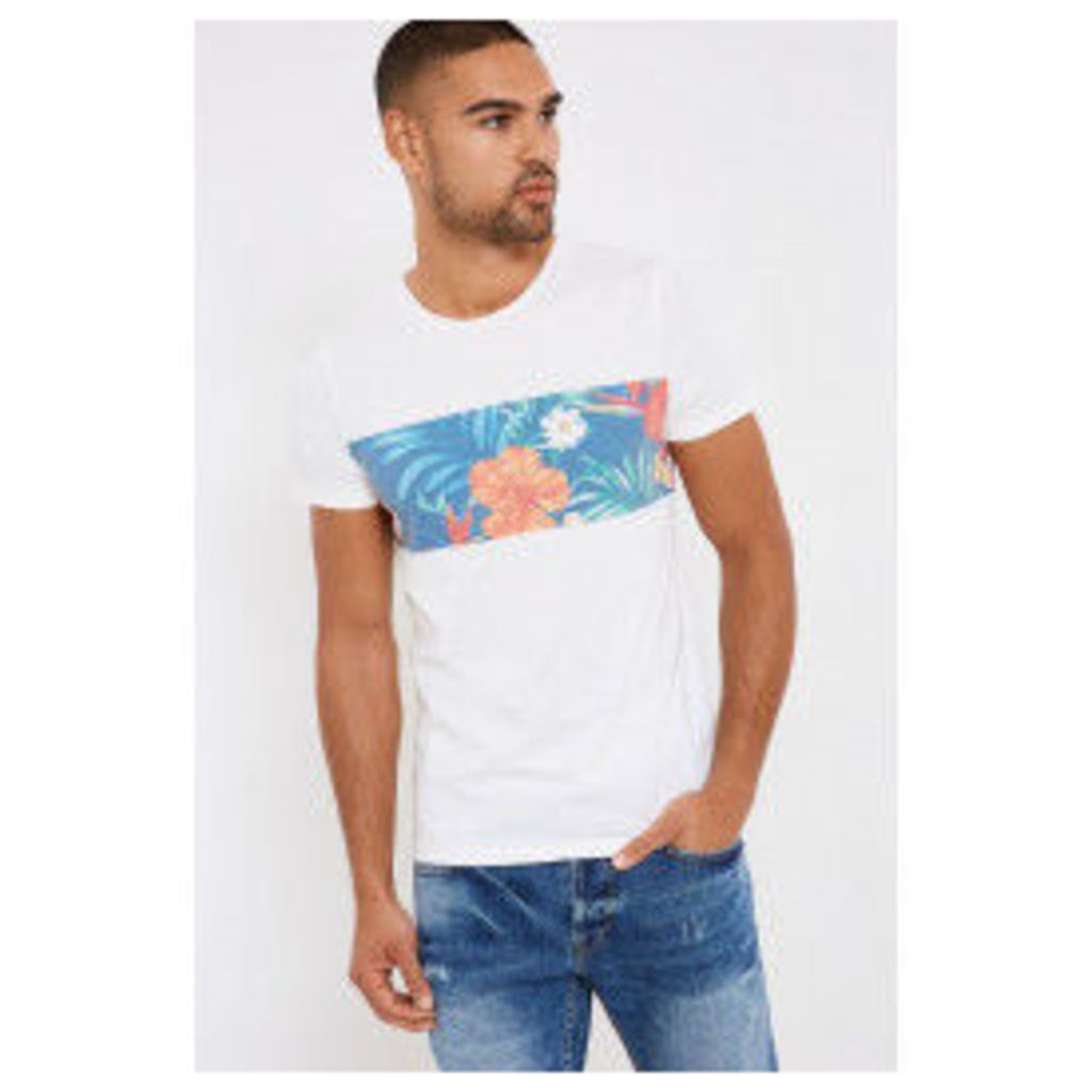 Jack & Jones Originals Extra Floral Print T-shirt - White
