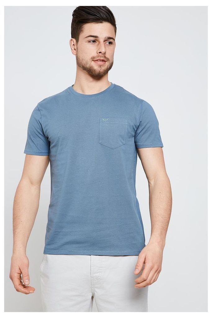 Threadbare Jack Chest Pocket T-Shirt - Light Blue