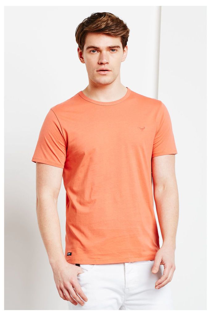 Threadbare William Basic Crew T Shirt  - Orange
