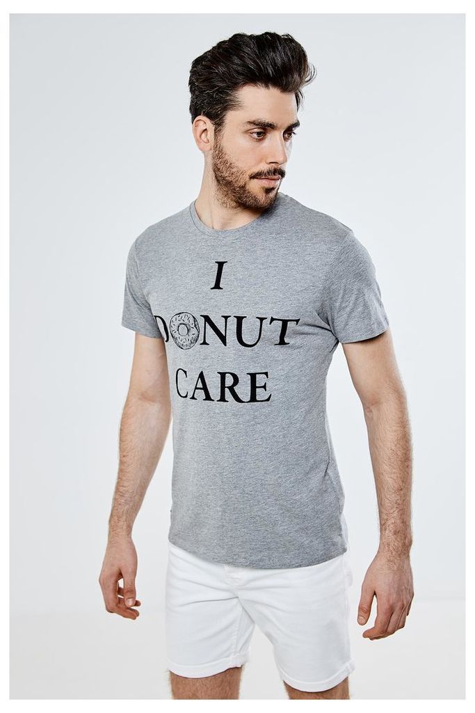 Threadbare Slogan T-Shirt - Grey