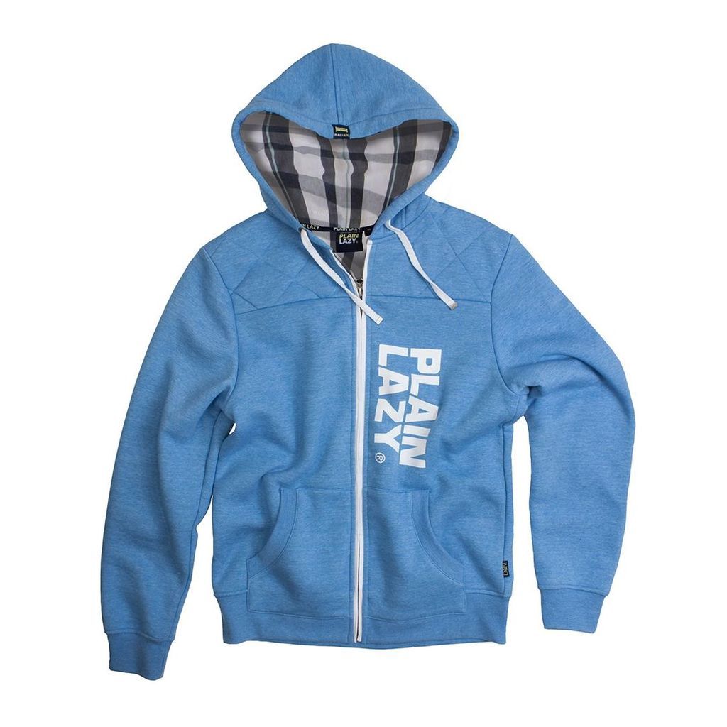 PLAIN LAZY CHECK ZIP QUILTED HOOD