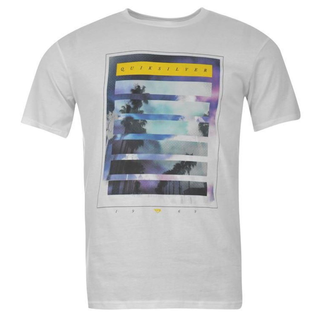 Quiksilver Neon Grey T Shirt Mens