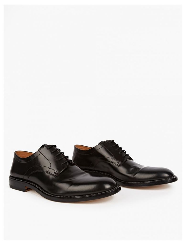 Black Folding-Heel Derby Shoes