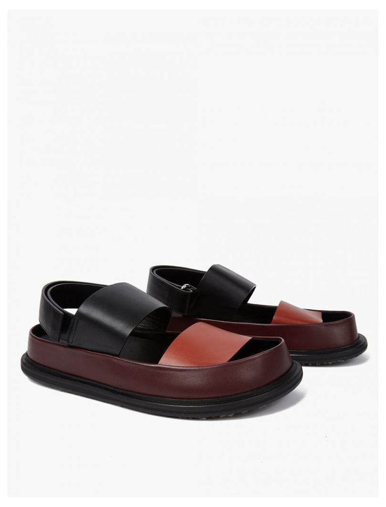 Panelled Leather Sandals
