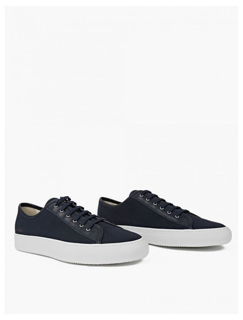 Navy Tournament Four Hole Canvas Sneakers