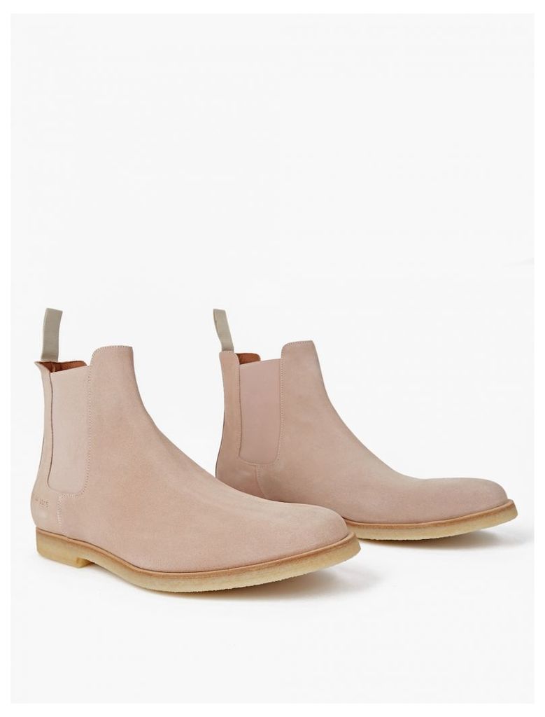 Blush Suede Chelsea Boots