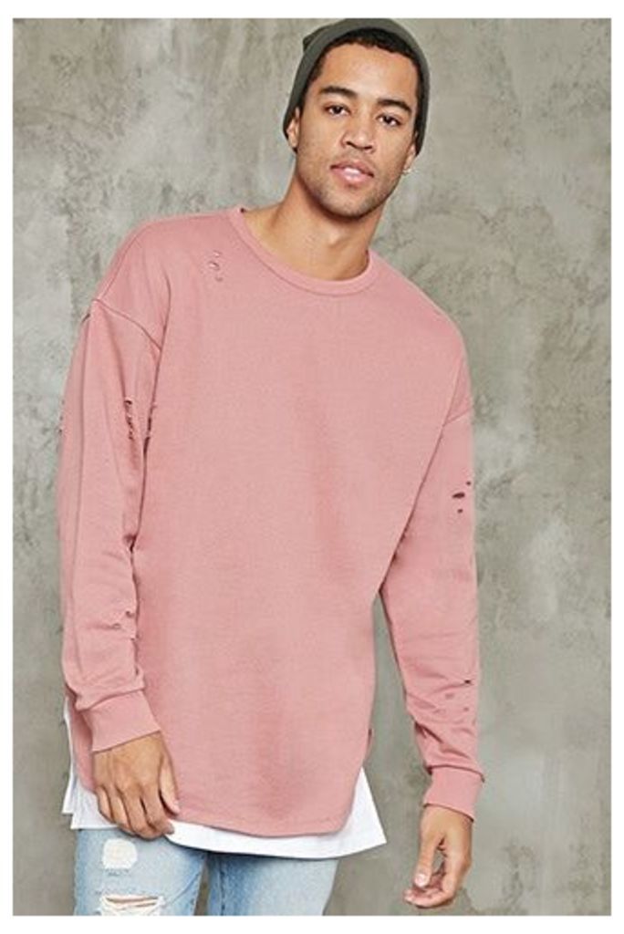 Distressed Longline Sweatshirt