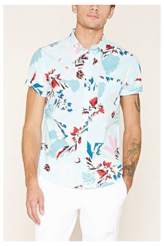 Tropical Floral Print Shirt